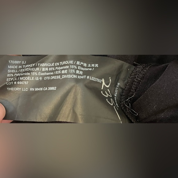 Theory One Shoulder Mini Dress NWT L - Picture 6 of 6